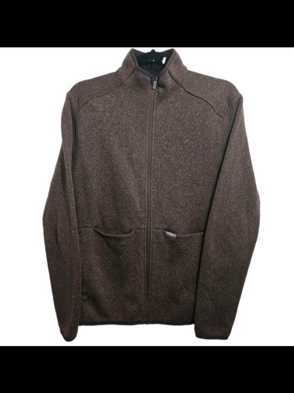 Figs On Shift Full Zip Brown Sweatshirt Men's Size Small